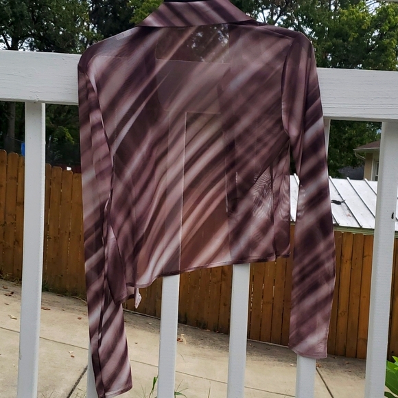 Sheer Button Up Shirt - Picture 2 of 2